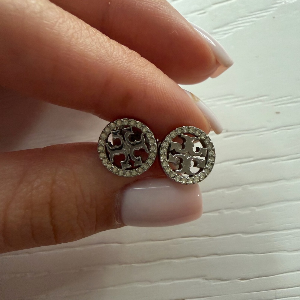 Tory Burch stud earrings silver
